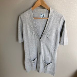 Short sleeve cotton cardigan